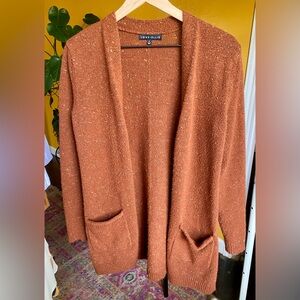 Cardigan Orange Multi Colored Thread Love Ellie Medium